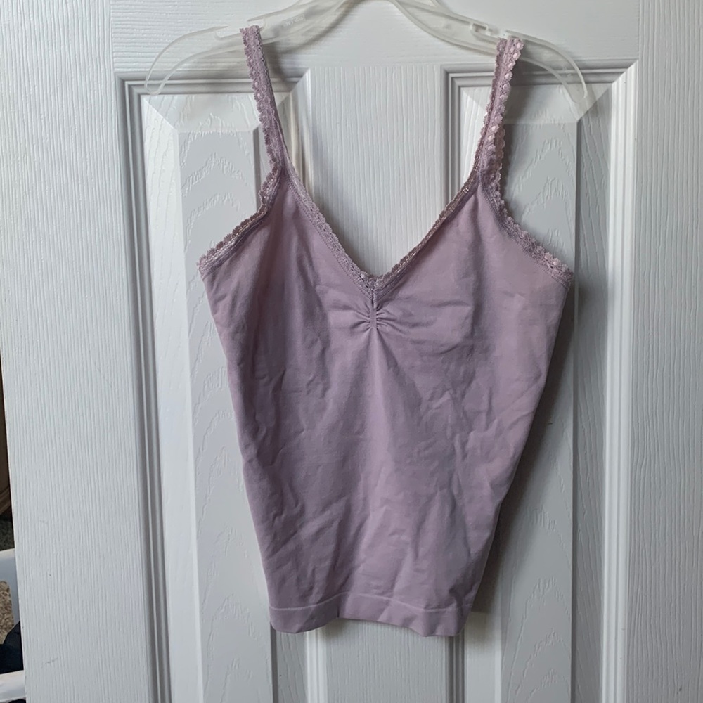 Purple pinkish lace tank top